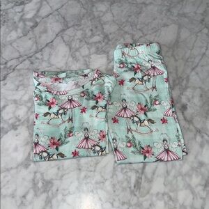 Posh Peanut Holiday Floral Ballerina Pajama Set 3/4T